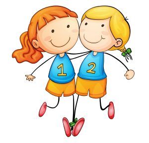 An-Cartooned-Illustration-of-Two-Girls-Playing-a-Three-Legged-Race_11052225_m-300x288